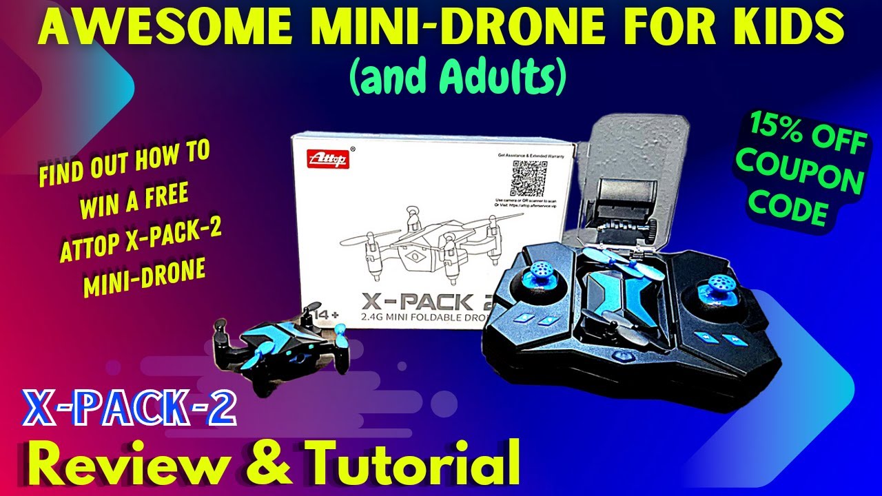 ATTOP X-Pack2 Mini-Drone Full Review & Tutorial 