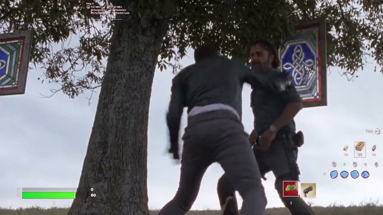 Rick And Negan Fight But It's In Fortnite