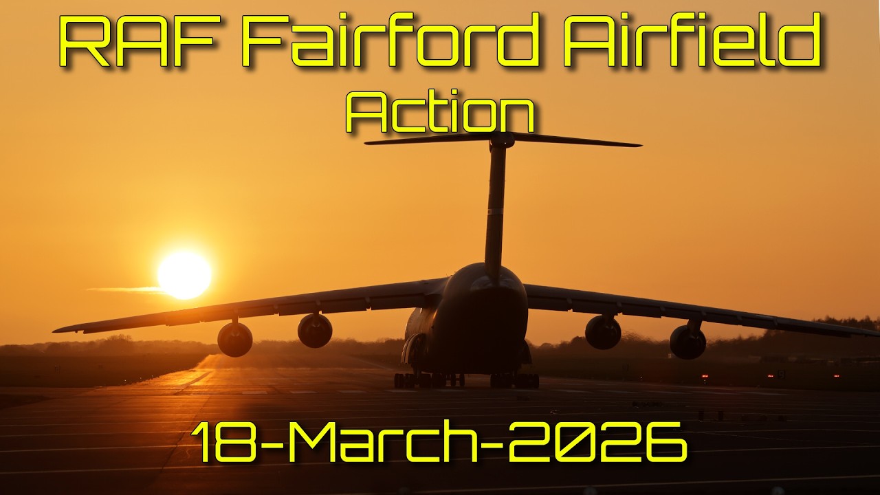 USAF Heavy Metal at RAF Fairford! B-1B Lancers arrive & depart, C-130s & C5M in a Beautiful Sunset
