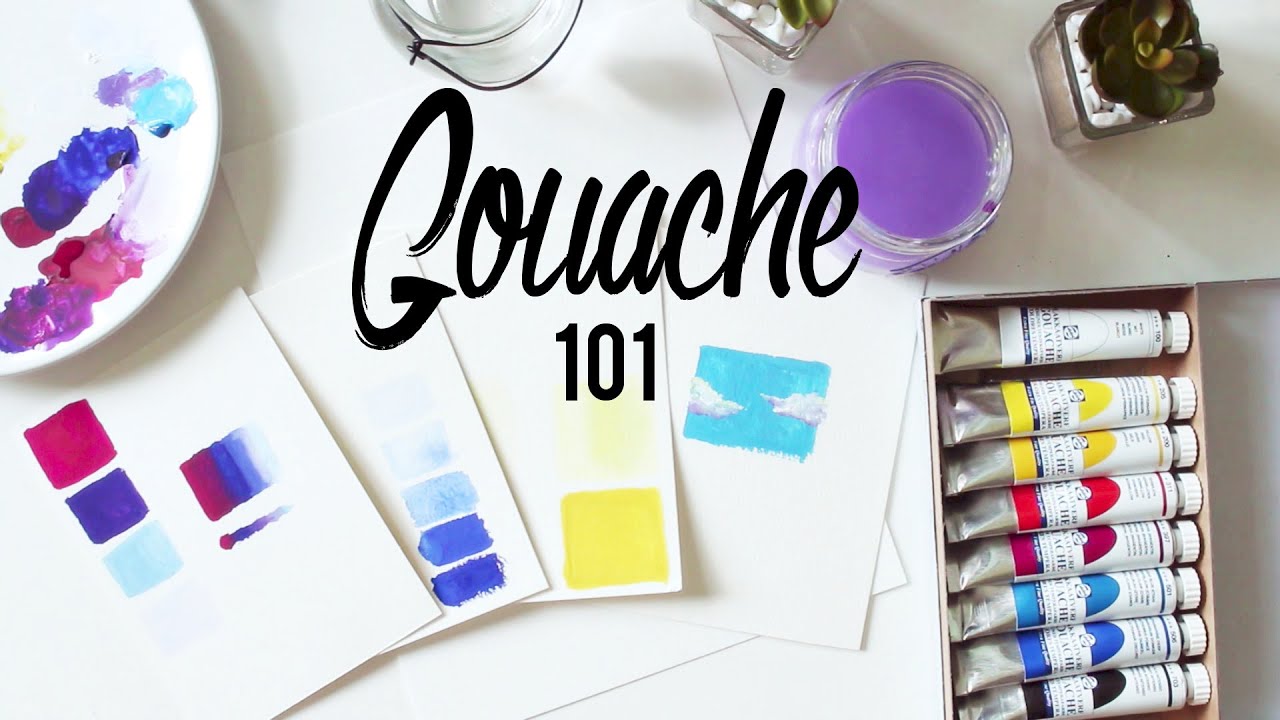 Gouache 101 · Tips and Techniques + Paper, Brushes and Cheap vs. Expensive · SemiSkimmedMin