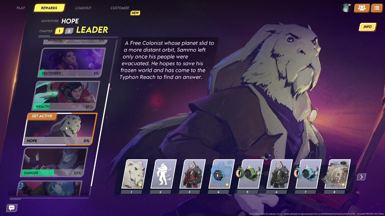 Unlocking items in Wildgate Beta