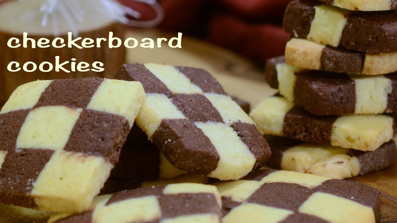 Checkerboard cookies/ Christmas fun cookies