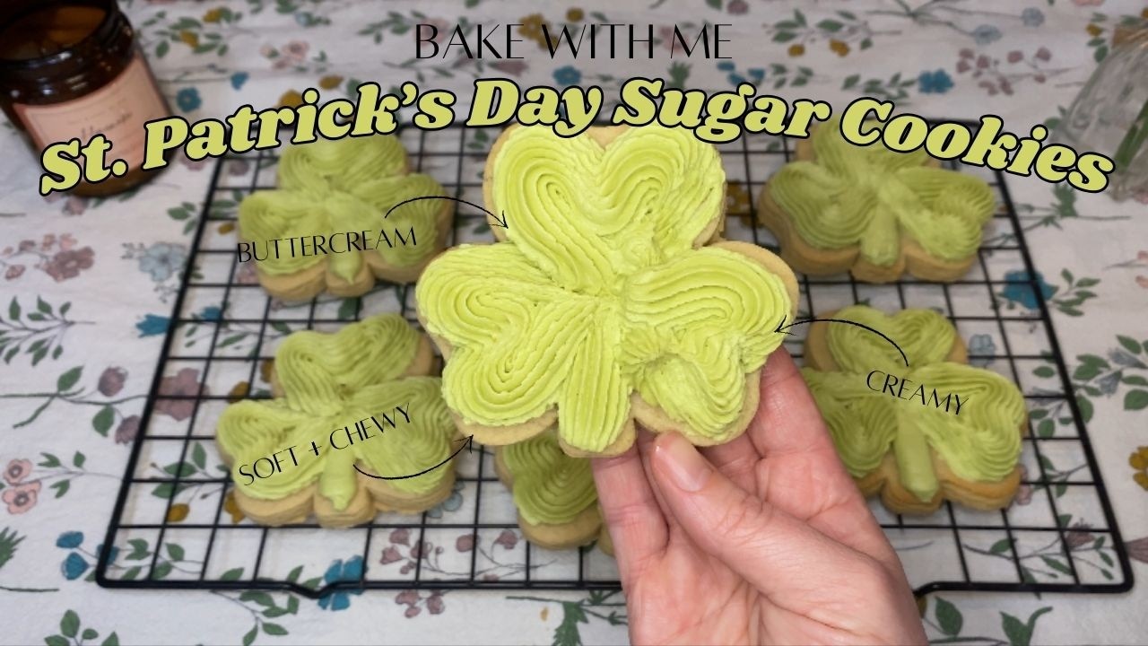 Cute and Fun St. Patrick's Day Sugar Cookies ♥ Bake With Me