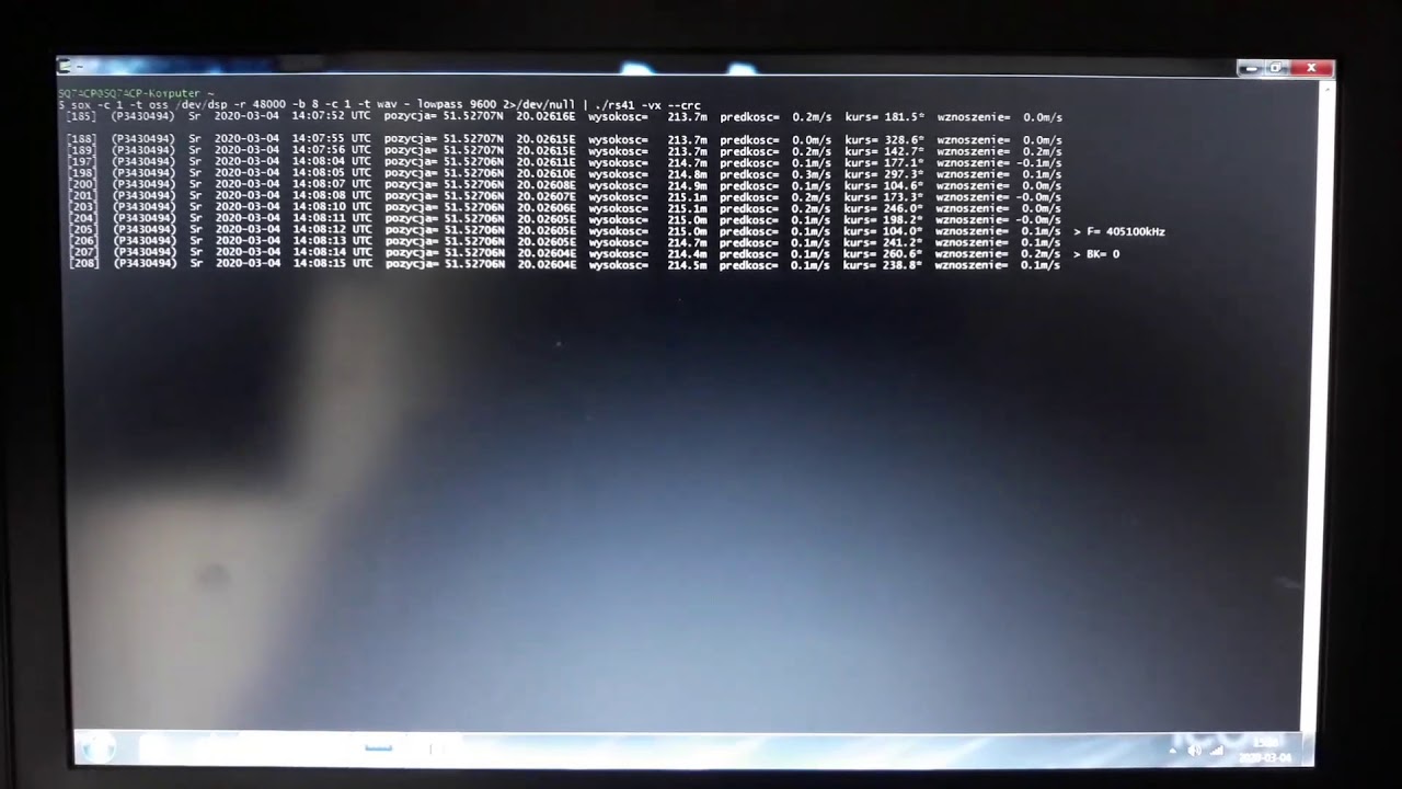 Vaisala RS41-SGP Decoding