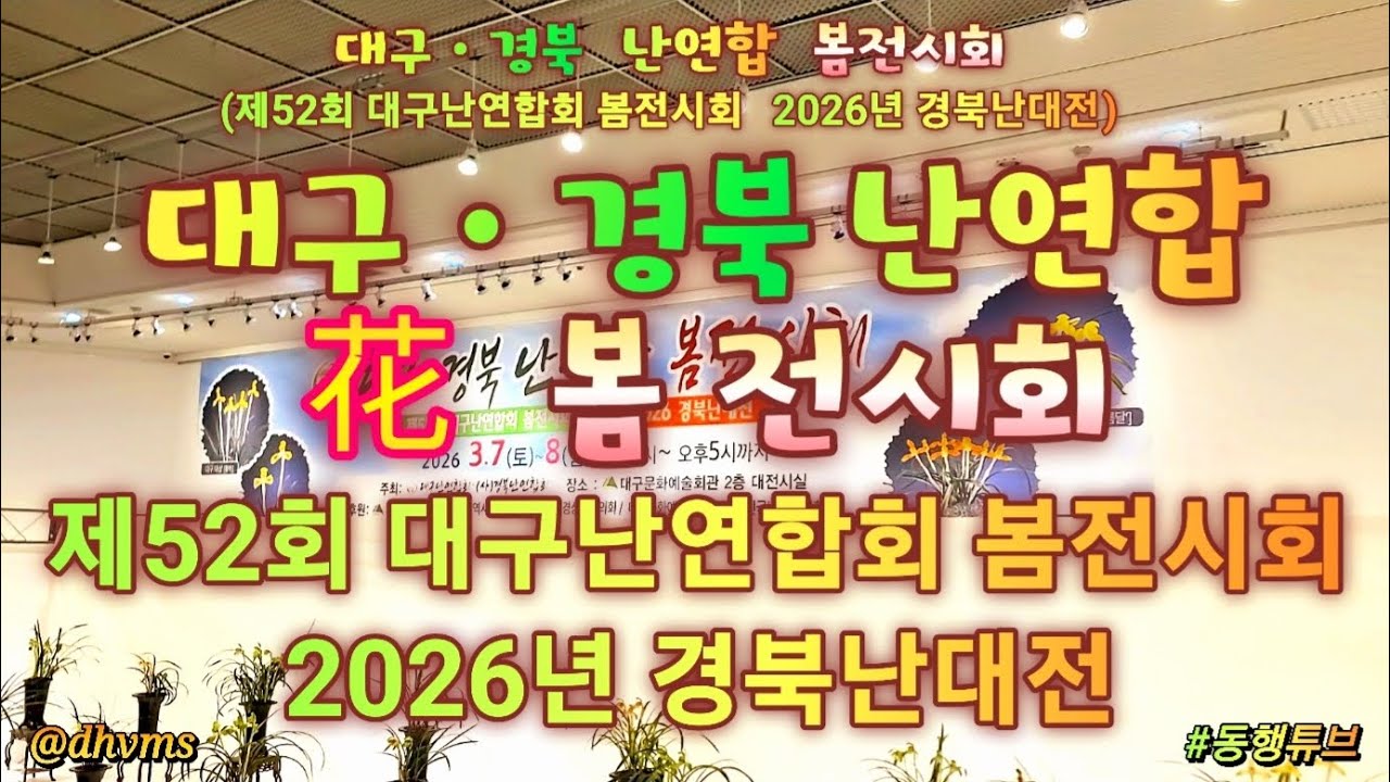 《대구ㆍ경북 난연합 봄전시회》🌱제52회 대구난연합회 봄전시회 ㆍ2026년 경북난대전🪴 