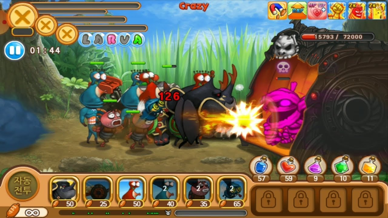 Fight boss in episode 1 crazy mode - Larva Heroes: Lavengers Mod apk