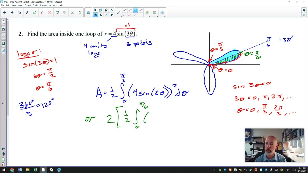 9.8 & 9.9 - Areas Contained by Polar Curves