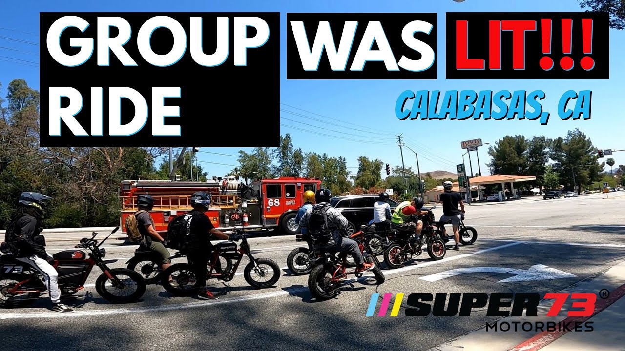 SUPER73 e bike group ride - CALABASAS: 50 EBIKERS!!!!!! [Super73, Ariel Rider, Luna, Sur Ron!!]