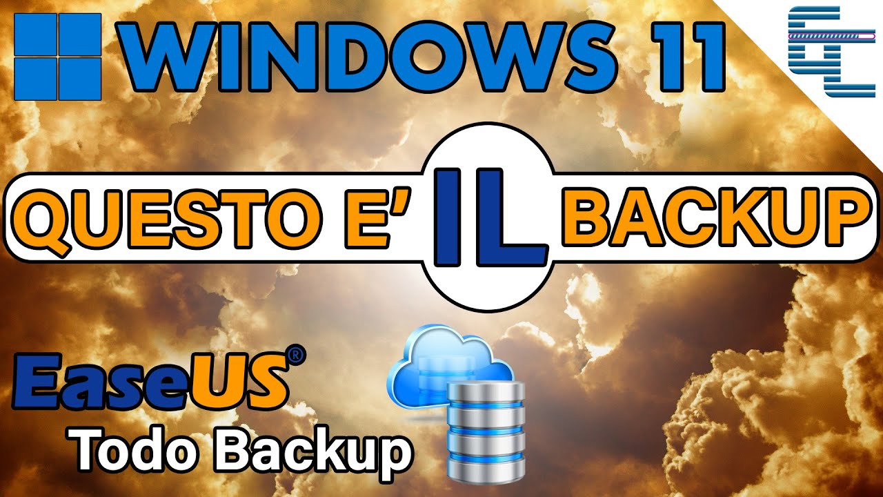 WINDOWS 11🔹 Questo è IL backup 🔹 EaseUS Todo Backup