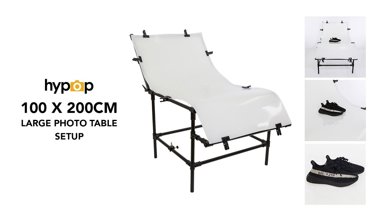 Hypop 100 x 200cm Product Photography Photo Table - Setup