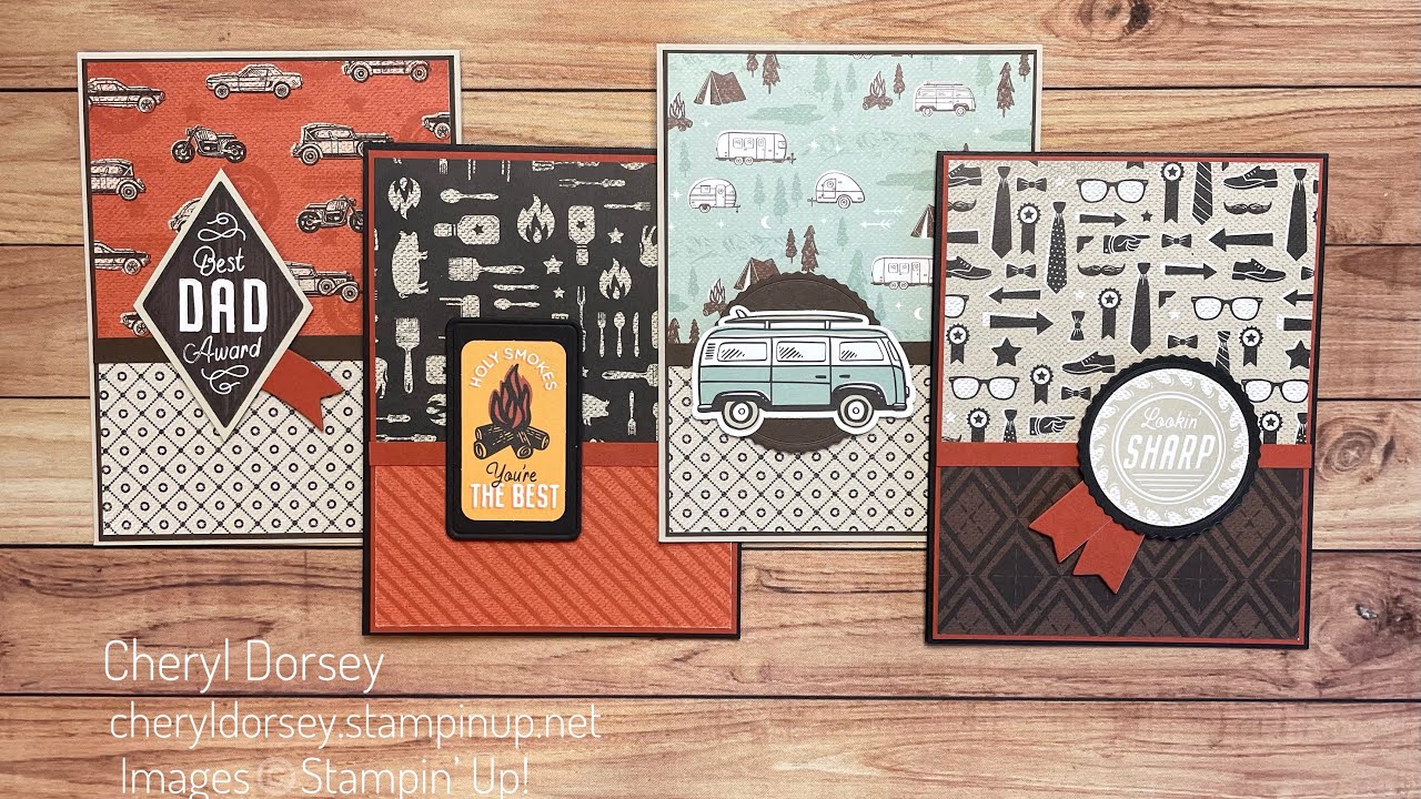 Create Fantastic Masculine Cards with He&rsquo;s The Man Suite from Stampin&rsquo; Up!