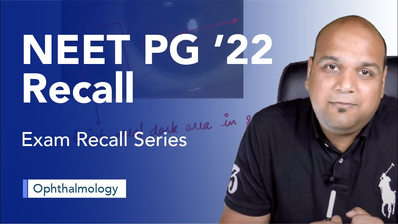 Exam Recall Series (NEET PG '22) - Ophthalmology
