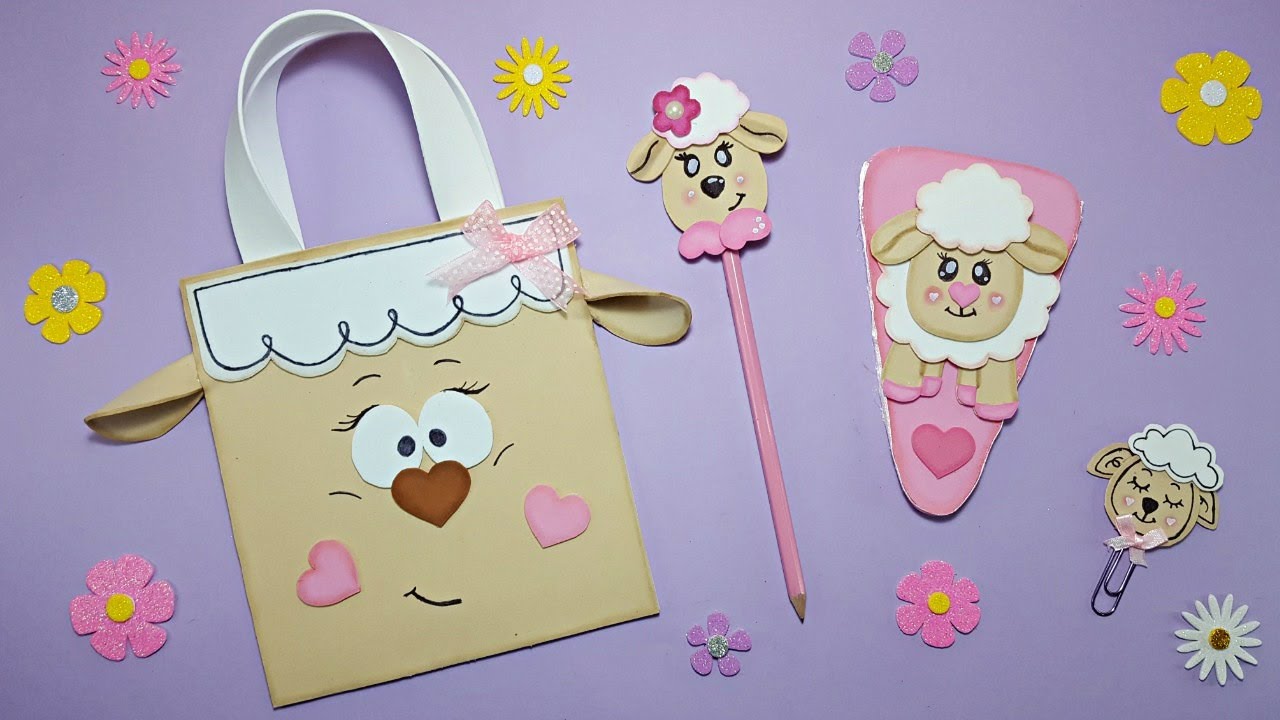 Manualidades de Oveja para la escuela🌸 Decorador de lápiz, Separador, Porta tijera🌸