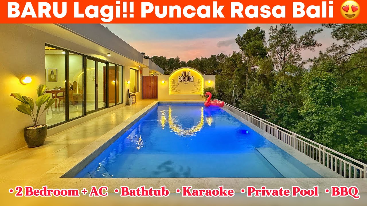 VILLA FORTUNA PUNCAK || Berasa Healing ke Ubud 😍 SUPER AESTHETIC‼️Review Lengkap TIPE UBUD & BATUR