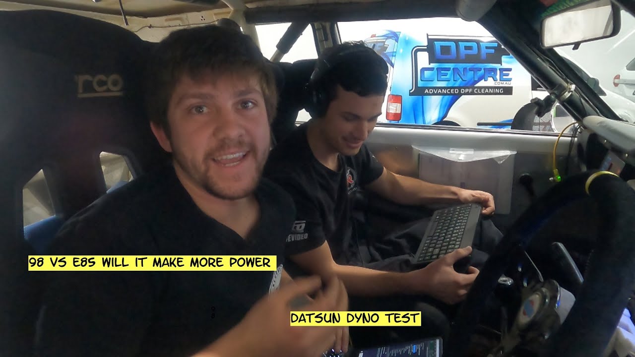 98 Octane Fuel vs E85 Fuel. Seeing how much horsepower we can get on the dyno. Datsun 1600 L Series.