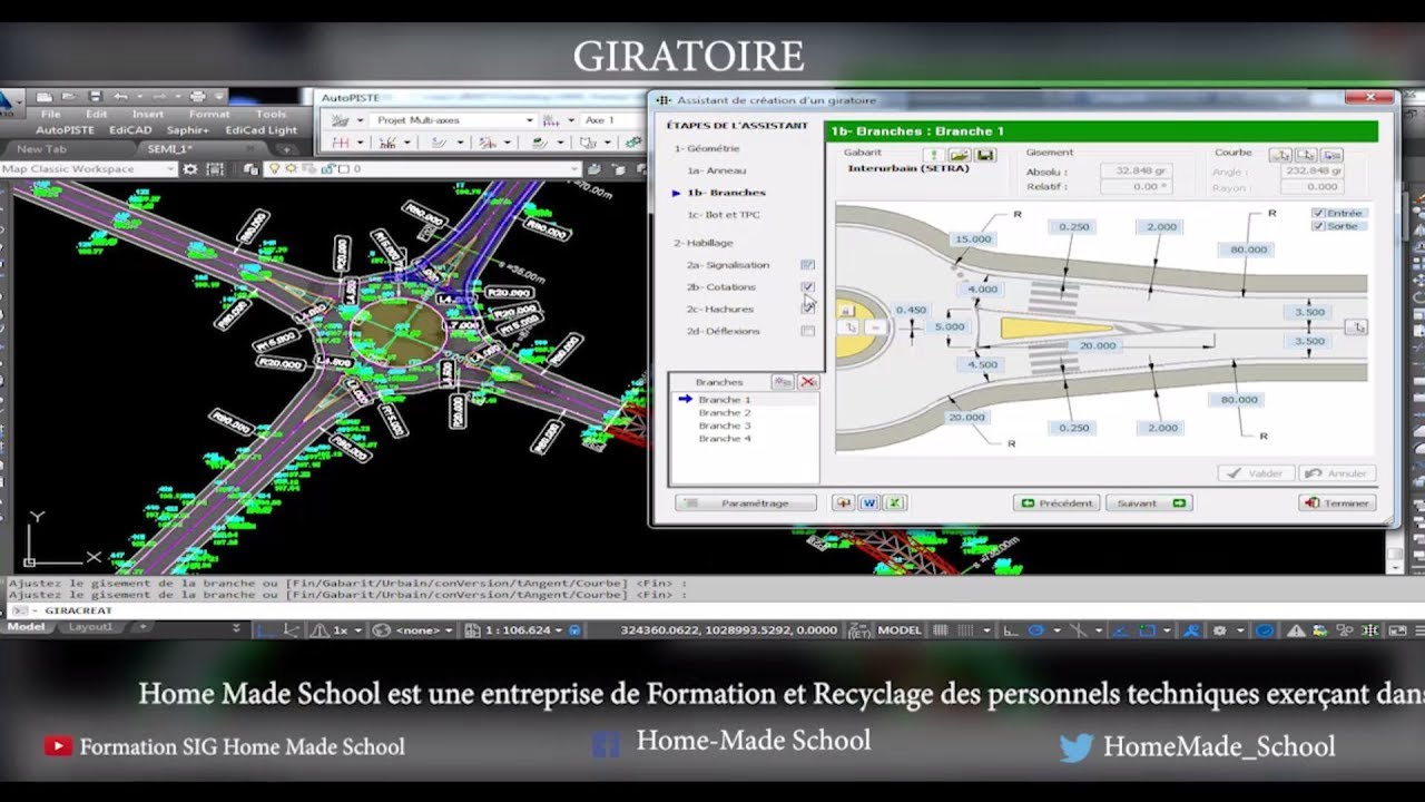 Conception de Carrefours et Giratoires avec Covadis