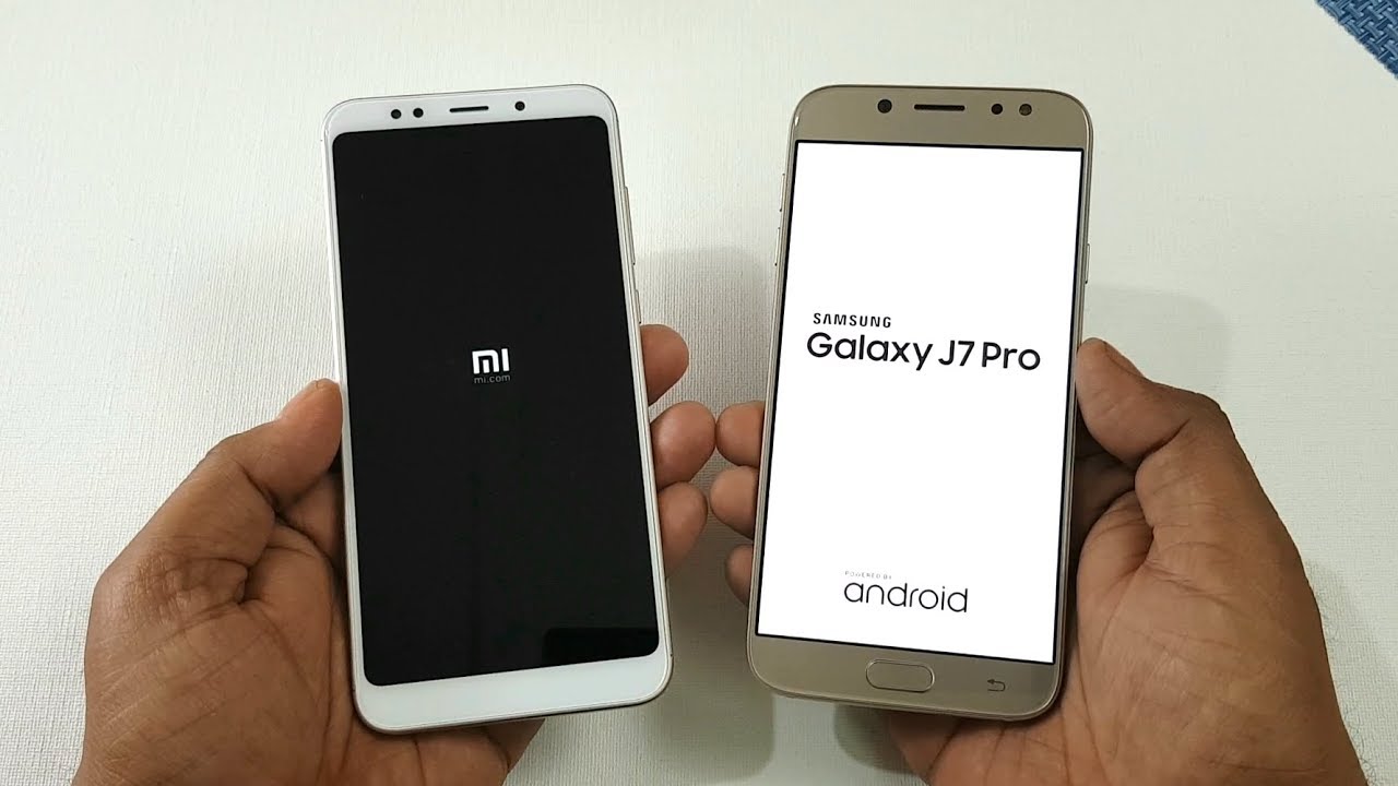 Xiaomi Redmi Note 5 vs Samsung J7 Pro Speed Test Comparison !