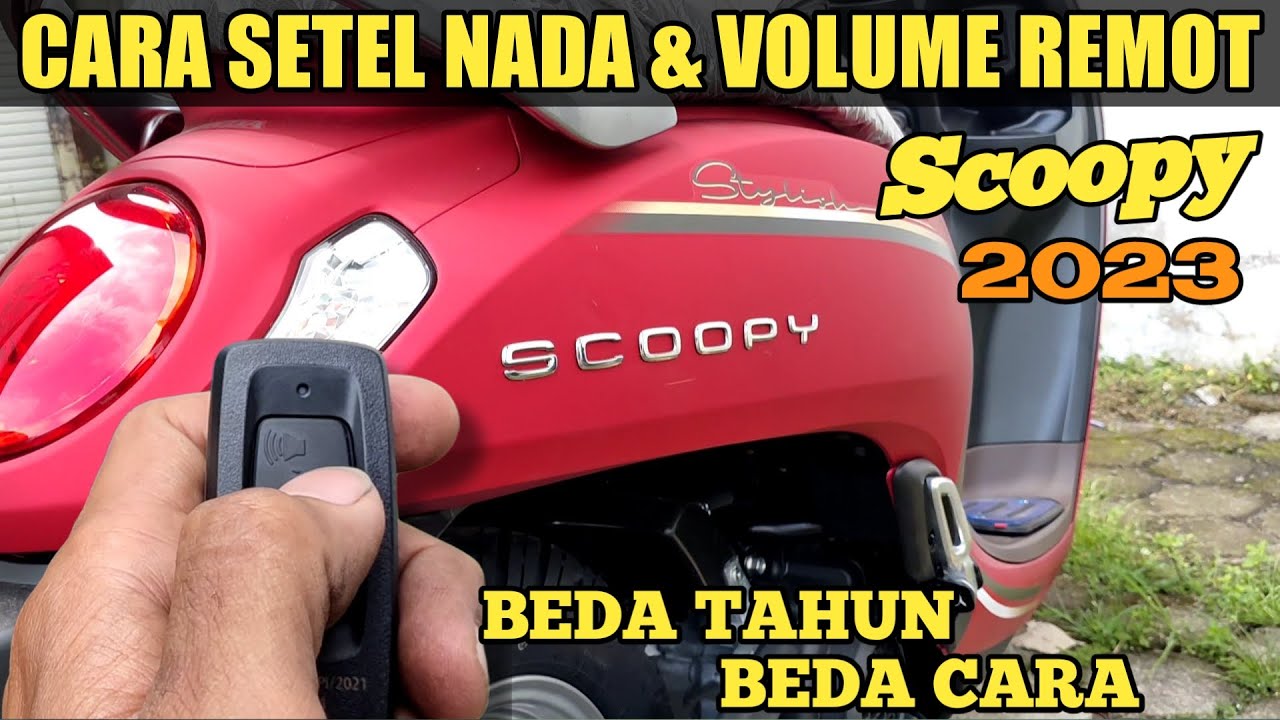 cara setel nada dan volume remot scoopy 2023