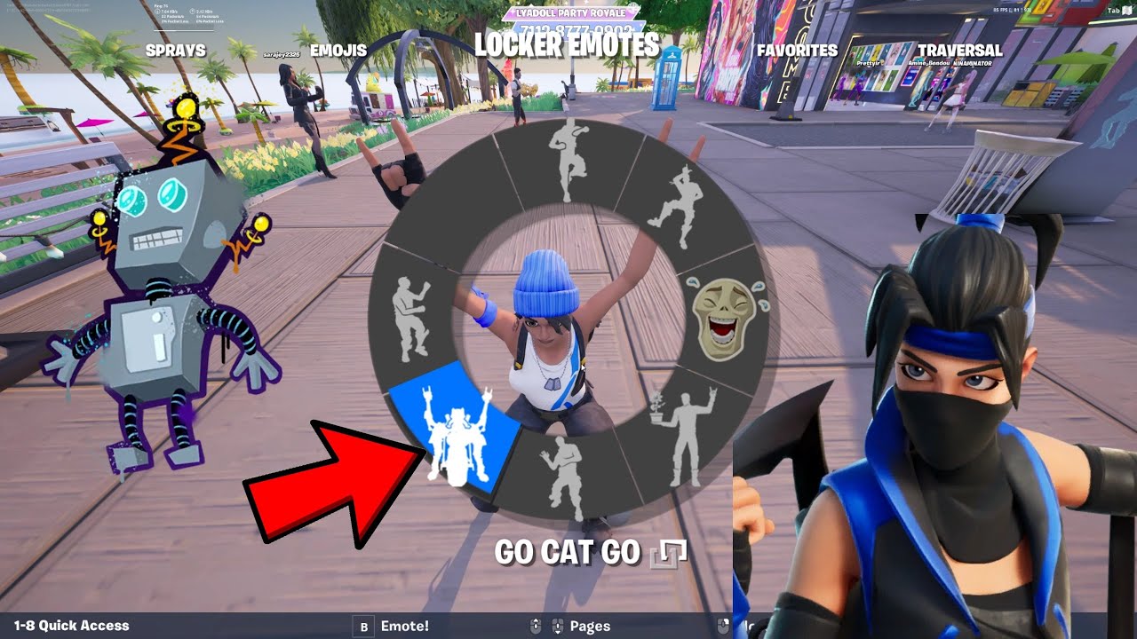 Making Dev Accounts Do Built-In Emotes in Party Royale #2😂