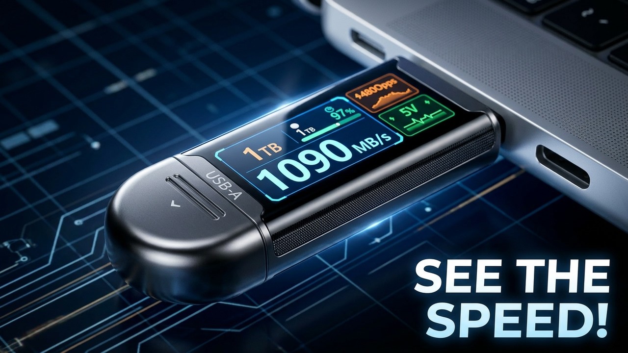 Speed You Can See!  Movespeed SU10 USB Flash Drive!  A Unique USB Flash Drive With a Status Screen!