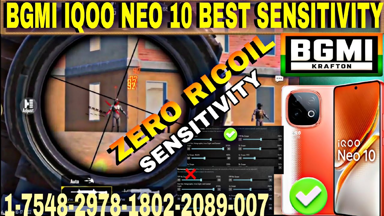 🔥 iQOO Neo 10 120FPS ZERO Recoil Sensitivity Code 2025 | Best BGMI Setup PUBG |BGMI 