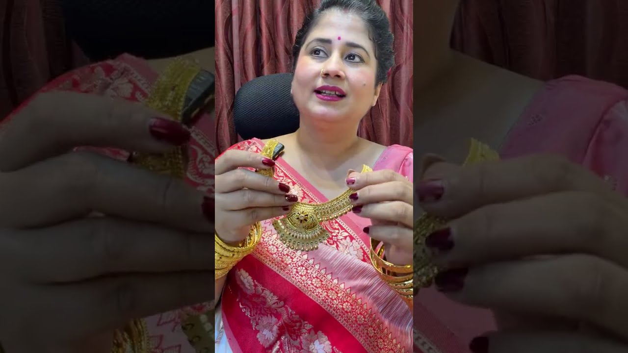 Gold plated and polished jewellery Dhmaka offers | booking no.9971930824 |#gold #neckles #jewellery
