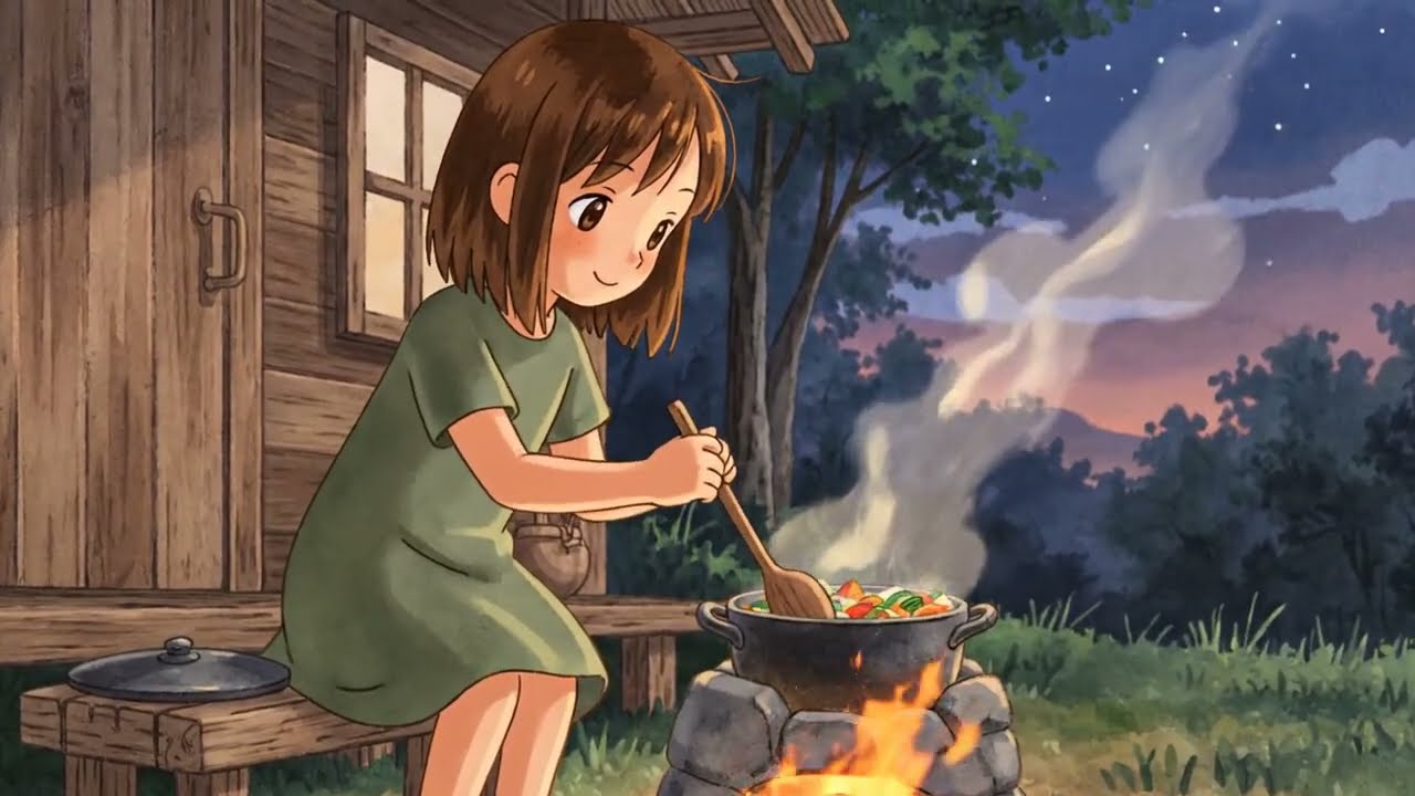 A Peaceful Day in a Studio Ghibli–Style World 🌿 | Cozy Anime Short Film