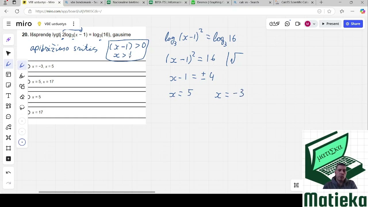 Matematikos VBE. A lygis. I dalis. Užduoties pavyzdys 2024 m 20  uzdavinys