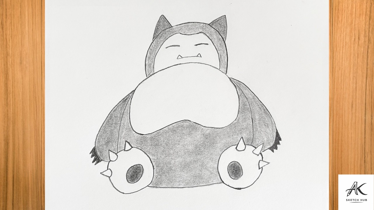 How to Draw Snorlax Step by Step | Easy Pokémon Drawing Tutorial