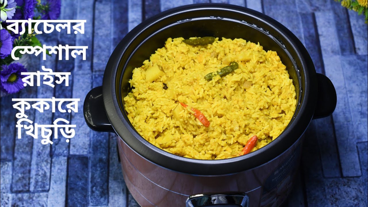 ঘরে থাকা মশলায় ঝামেলাবিহীন ভাবে রাইস কুকারে চটজলদি খিচুড়ি রান্নার রেসিপি | khichuri in rice cooker