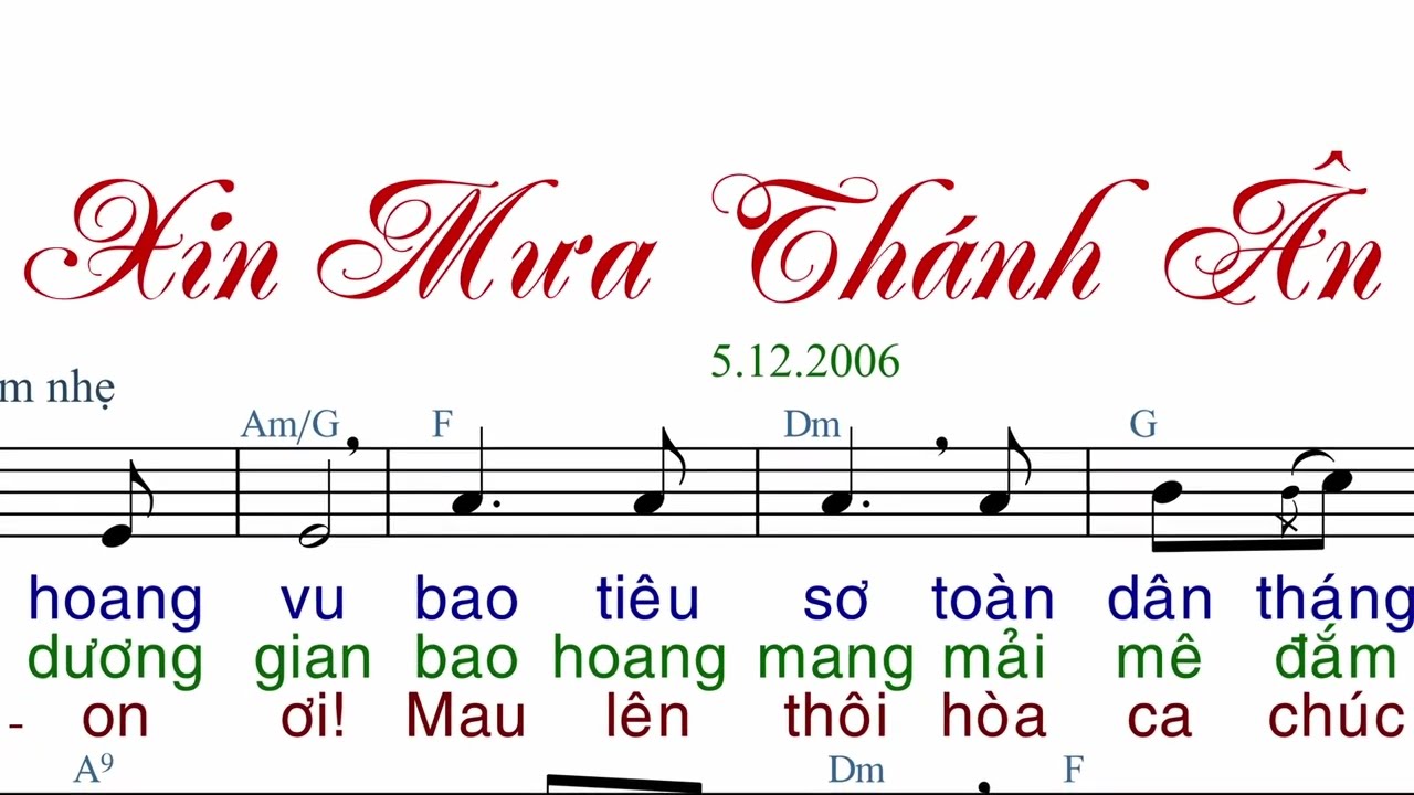 Xin Mưa Thánh Ân (tập hát) - Đinh Công Huỳnh - AnnaSaoMai