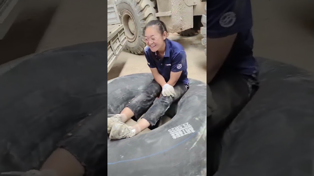 Hello everyone, my name is Daman. Got a forklift tire repaired today.