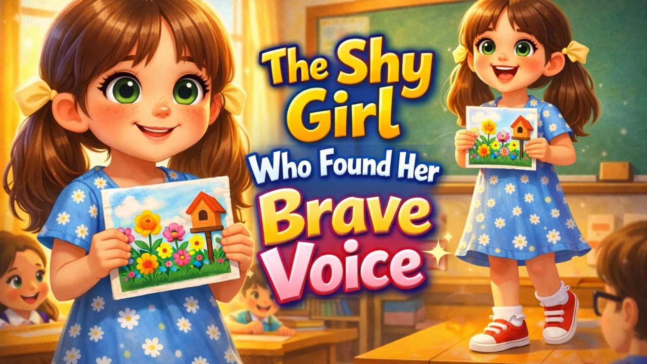 The Shy Girl Who Found Her Brave Voice | Kids Confidence Story 🌟 | Bedtime Moral Story for Children