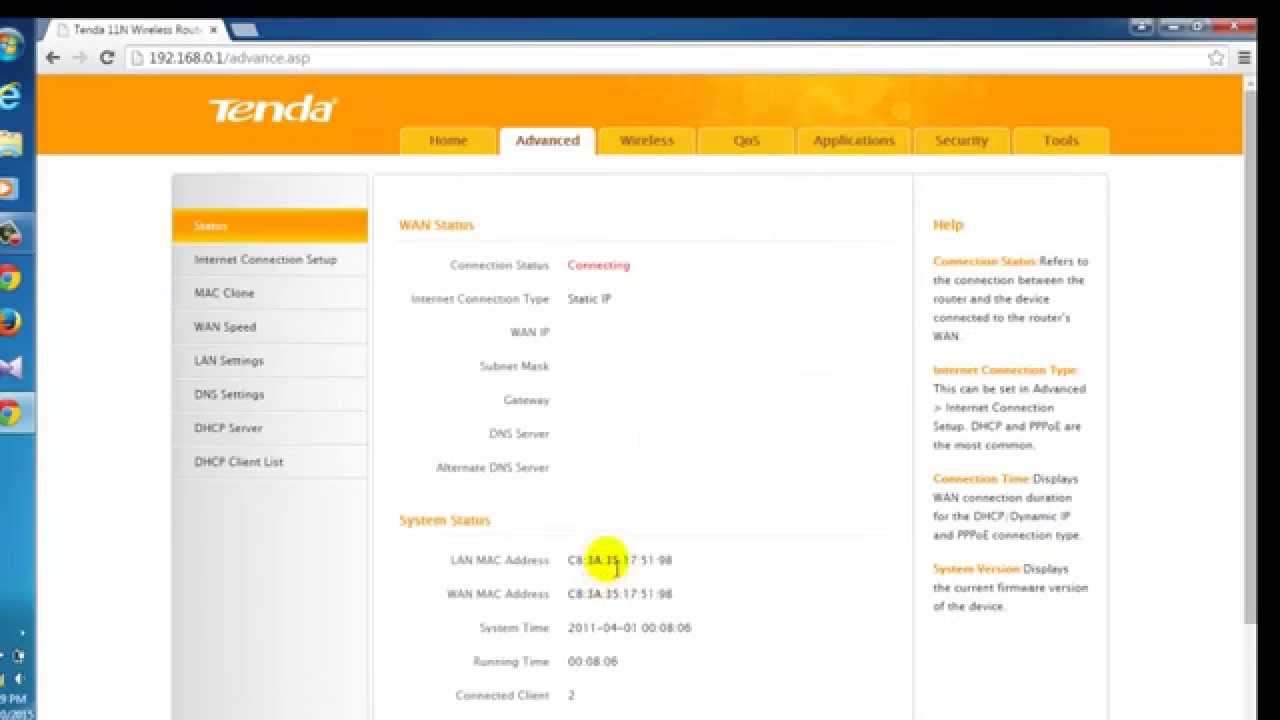 how to configure tenda N3 150 Mbps Wireless N Router