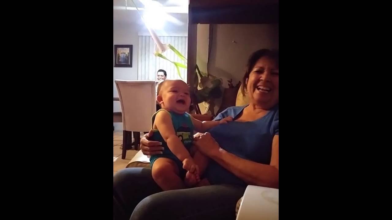 Grandma & baby MICAH hysterically laughing