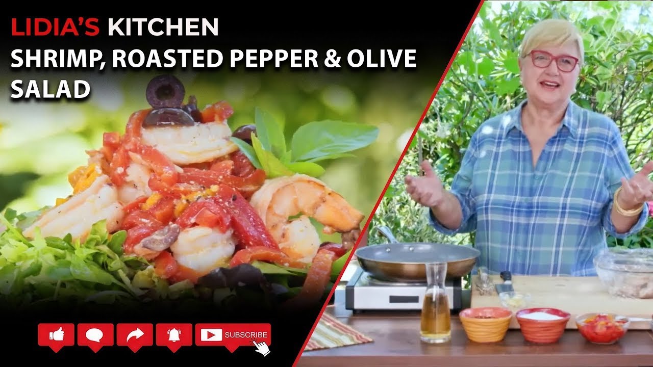 Shrimp Salad with Roasted Peppers & Olives