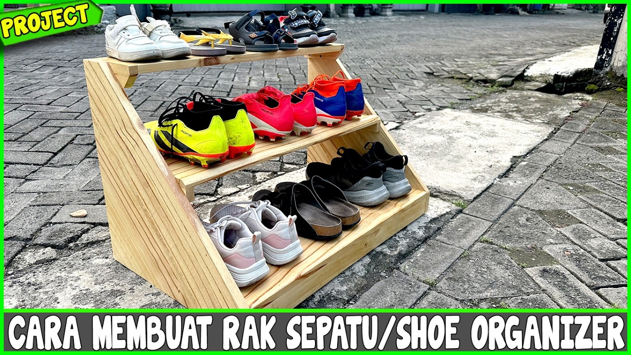 CARA MEMBUAT DIY RAK SEPATU TERNYATA MUDAH, PAKAI ALAT SEDERHANA JUGA BISA..