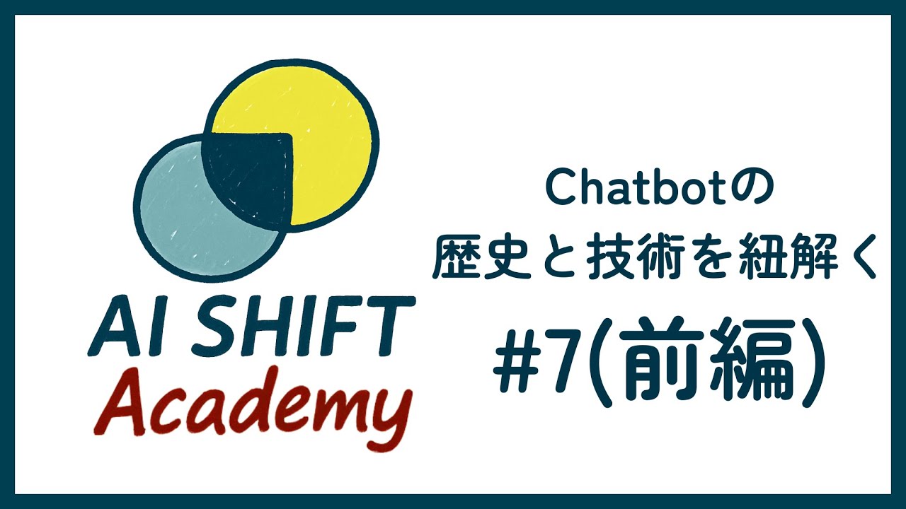 Chatbotの歴史と技術を紐解く #7(前編)