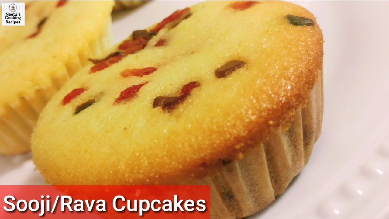सूजी से बने कपकेक हैल्दी और टेस्टी । Eggless Sooji Cupcake । Rava Cupcakes । Semolina Cupcakes