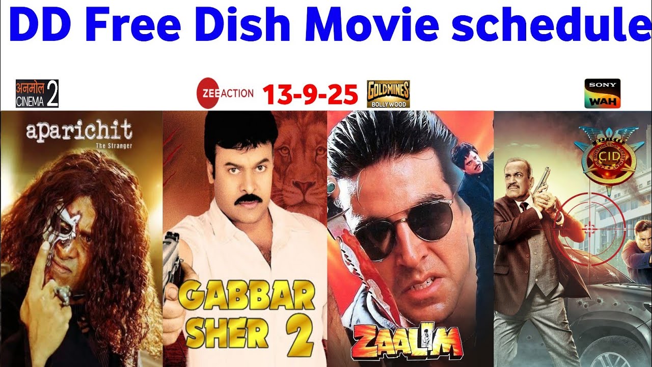 DD Free Dish Hindi Movie Schedule 13 September 2025 || DD Free Dish New Update 13 September 2025