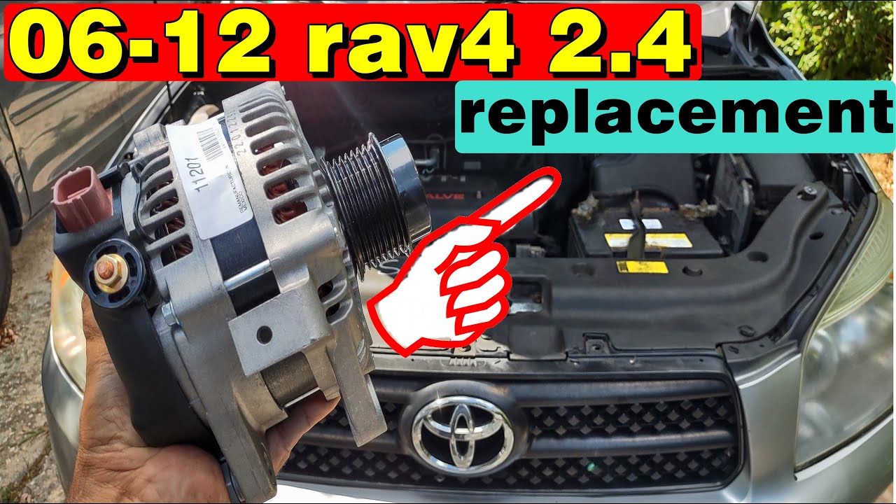 как заменить генератор 2006 2012 toyota rav4 2.4 замена генератора