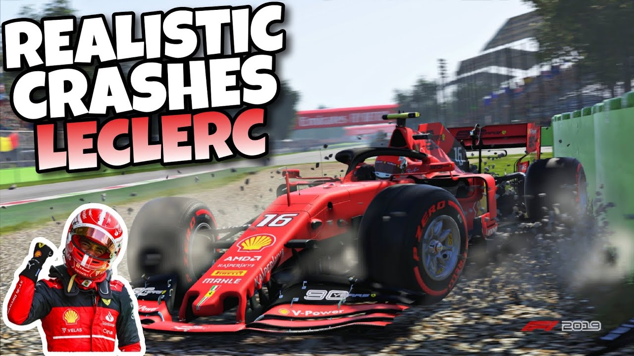 REALISTIC F1 CRASHES CHARLES LECLERC