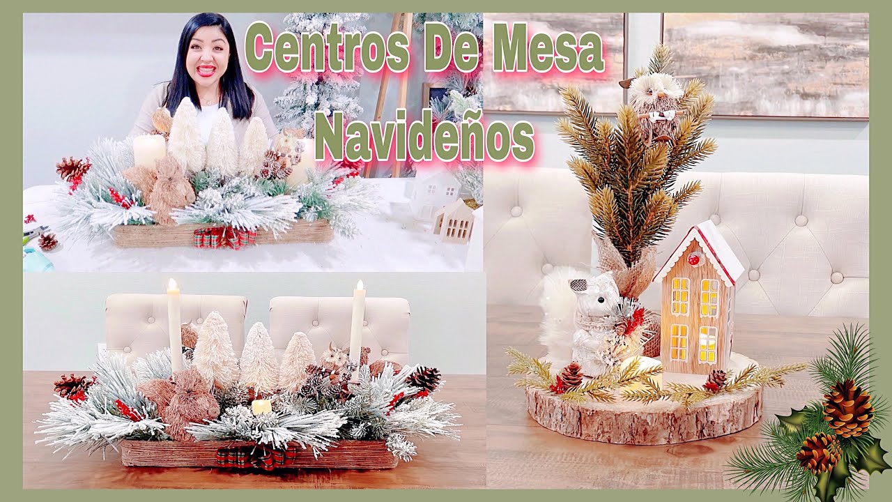 Centros De Mesa Navideños Con Poco Dinero /DIY Christmas Centerpieces