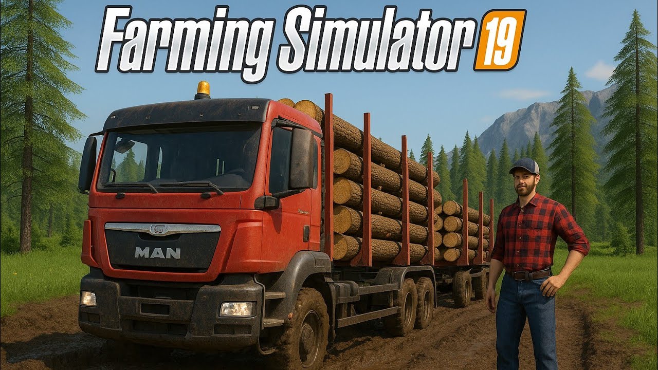 FARMING SIMULATOR 2019 | LOGGING IN DEEP MUD!! 