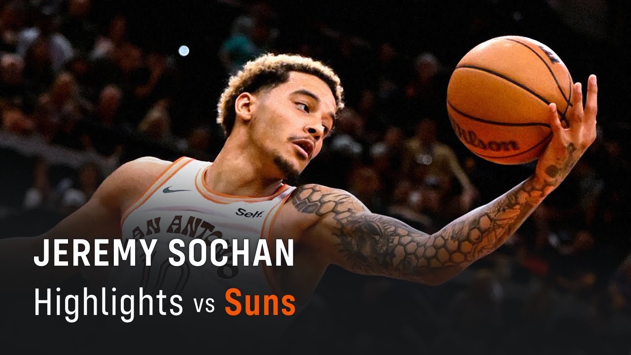 Jeremy Sochan&rsquo;s Highlights: 26 PTS, 18 REB, 1 AST, 1 STL, 1 BLK, Game Winner vs Suns (25.03.2024)