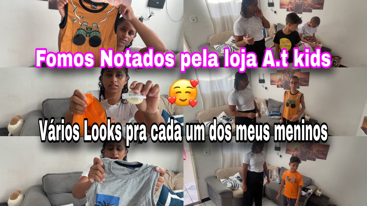 FOMOS NOTADOS PELA LOJA A.T KIDS 😱💙 Vários Looks Novos Pros Meus Meninos! 