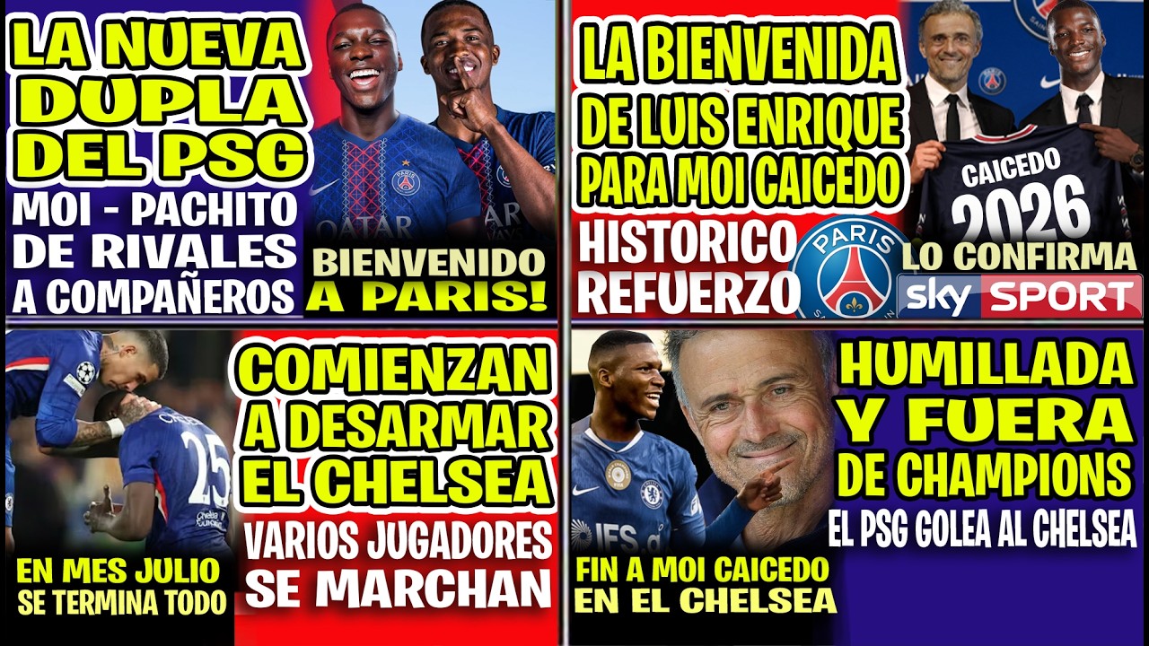 HISTÓRICO! LA BIENVENIDA DE LUIS ENRIQUE PARA MOI CAICEDO COMO REFUERZO DEL PSG DE WILLIAM PACHITO