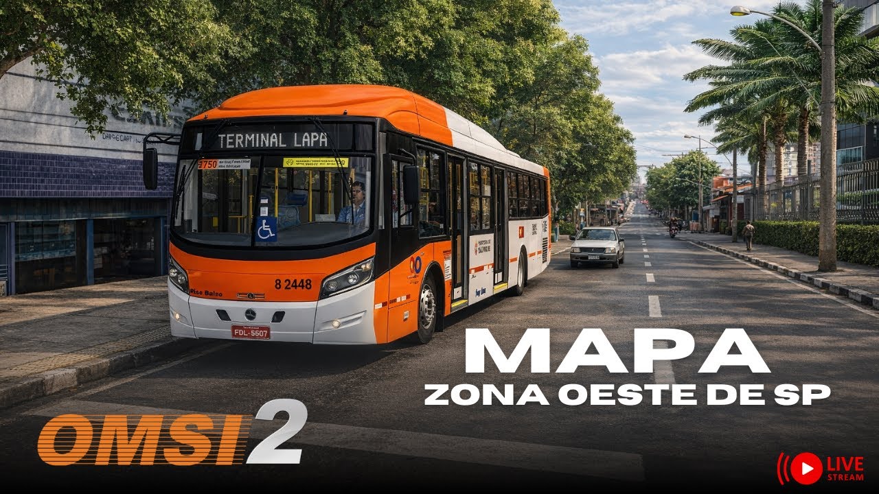 🚍 OMSI 2 AO VIVO | Linha 875C – Zona Oeste SP | Trânsito Realista e Imersão Total