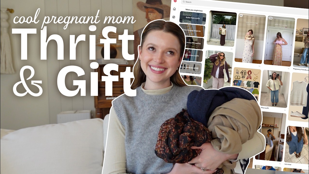 THRIFT & GIFT: pregnant + postpartum x5?! thrifting her dream mom wardrobe!