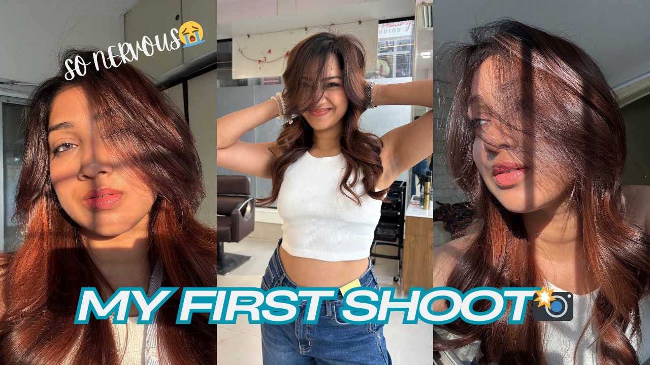 My First Ever Shoot Vlog | Nervous and Excited🥹✨ #vlog #hairtransformation #shoot 
